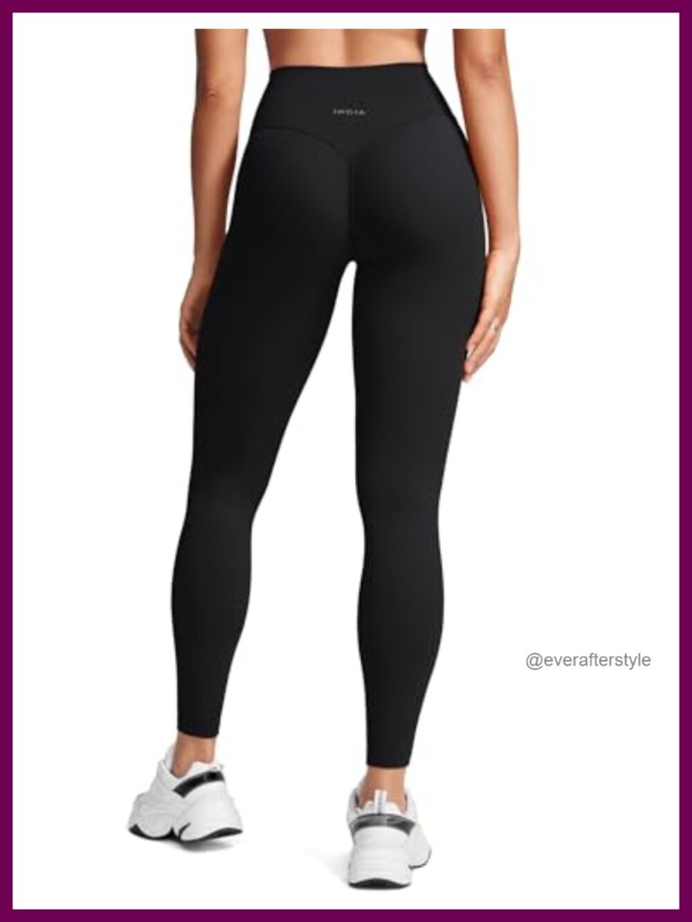 Ingia No Front Seam Scrunch Butt Leggings High Rise 25" Inseam
